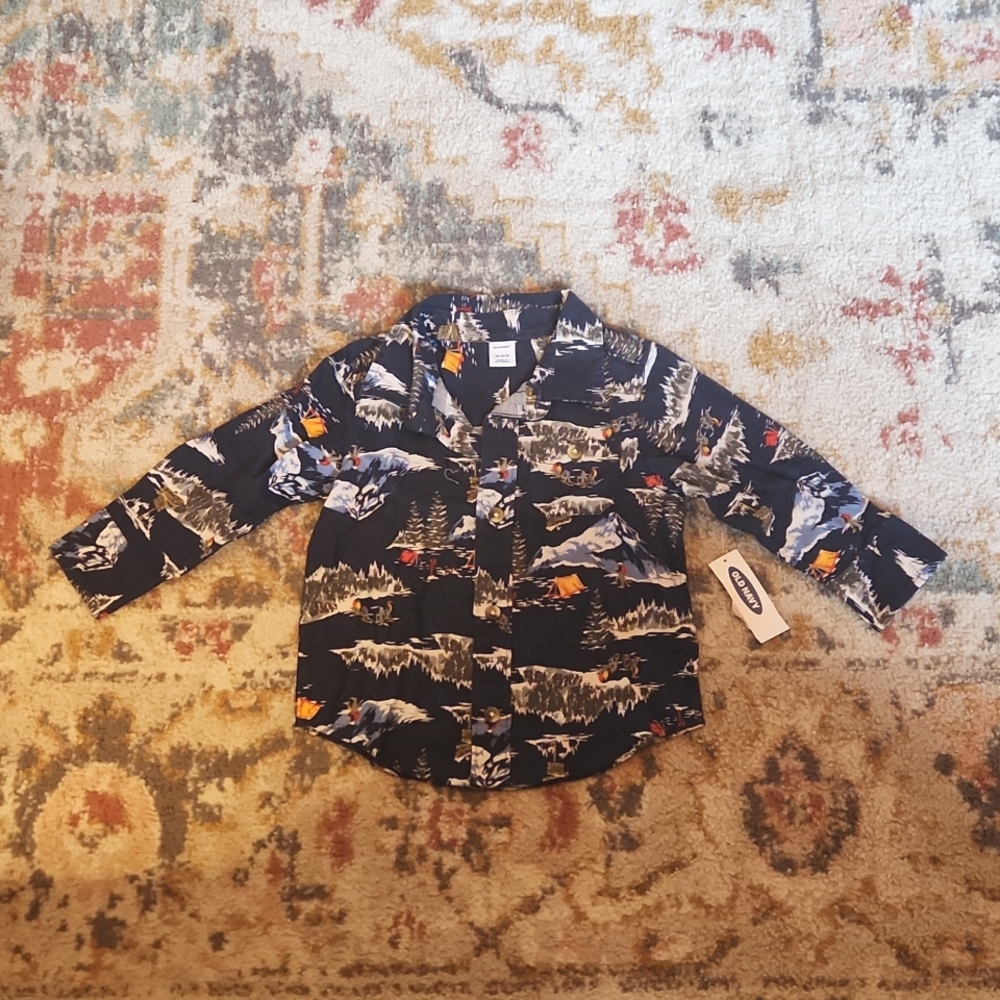 OLD NAVY - Button down - 18-24m ski long sleeve